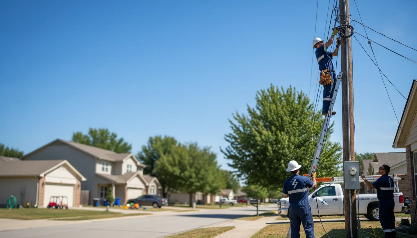 Residential electrician providing installation services in Beattie, KS